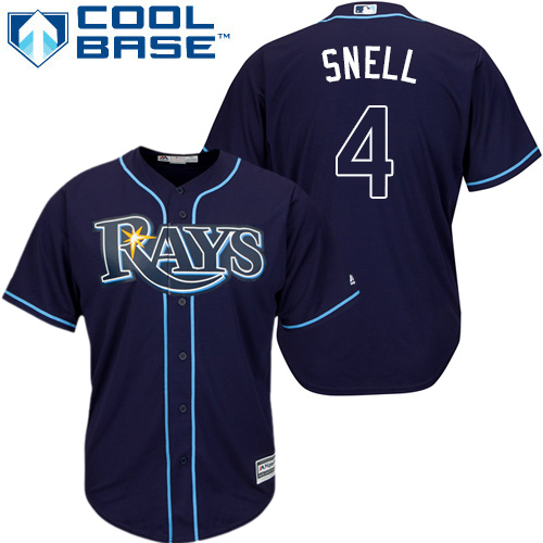 Rays #4 Blake Snell Dark Blue Cool Base Stitched Youth MLB Jersey